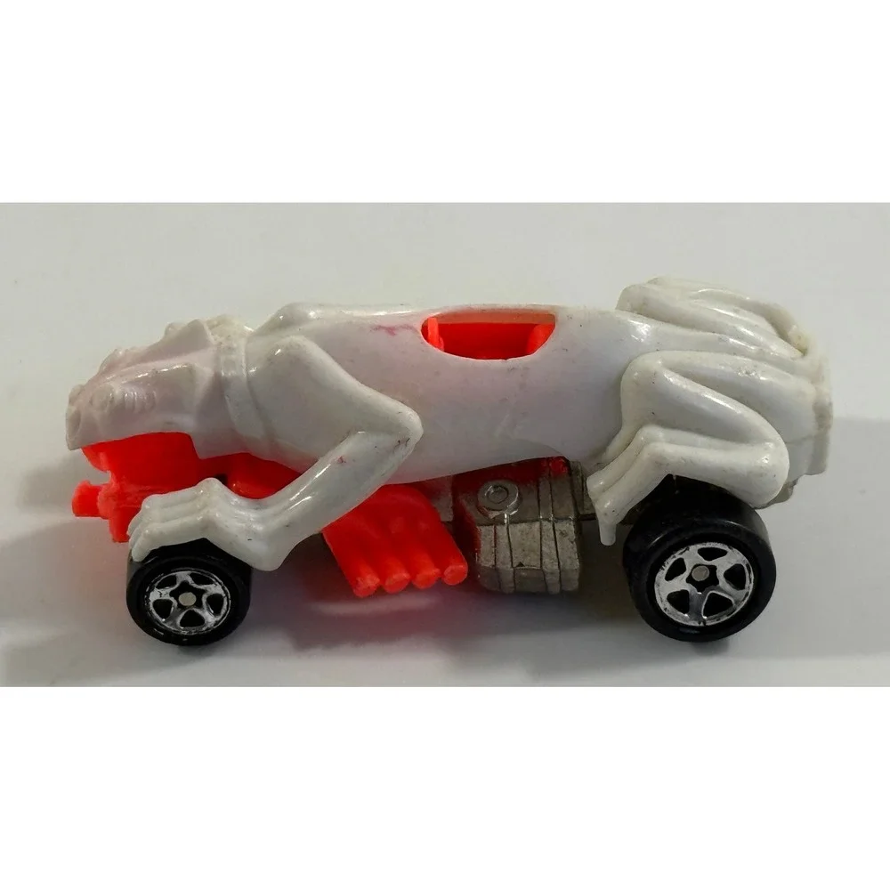 Hot Wheels Ratmobile Kids 1:64 White Neon Orange Vintage 1988 Diecast Car